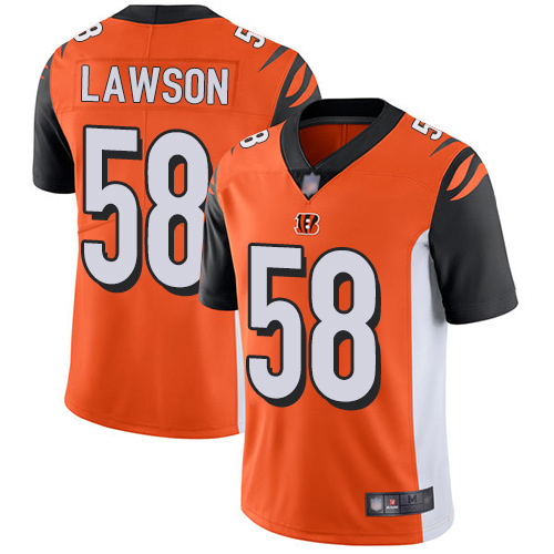 Cincinnati Bengals Limited Orange Men Carl Lawson Alternate Jersey NFL Footballl 58 Vapor Untouchable